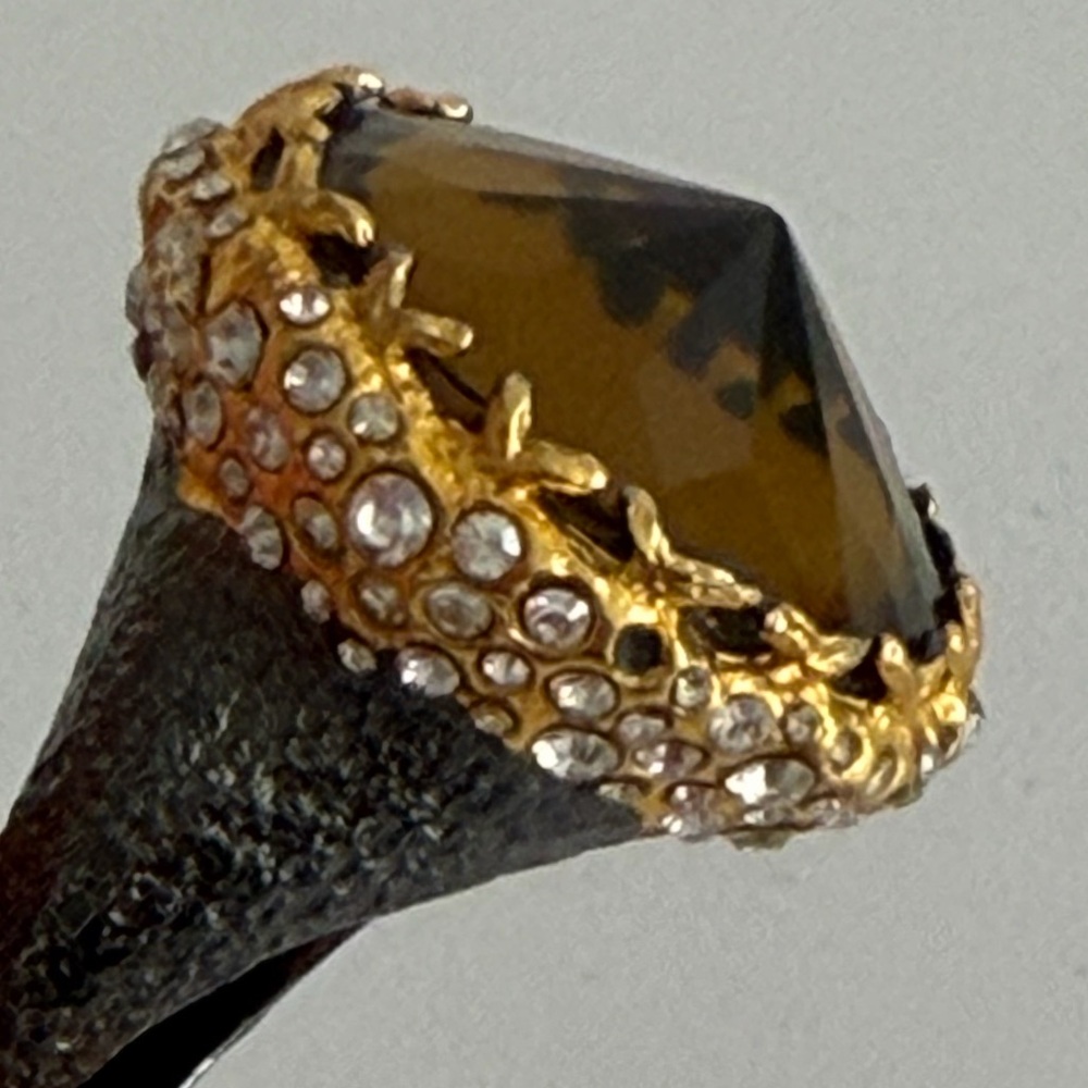 Alexis Bittar Cocktail Ring Labradorite & Swarovski Crystals - Picture 4 of 8